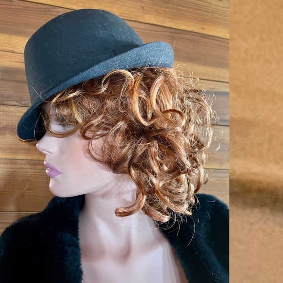 Vintage 90’s FEDORA Style Black Felt Hat One-Size - Picture 2 of 10